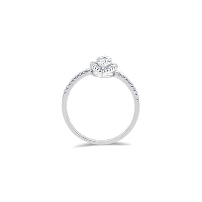 Lucchi Italy 18k White Gold with Diamond - Ring Style 25 (Size 15)