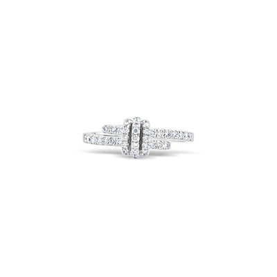 Lucchi Italy 18k White Gold with Diamond - Ring Style 46 (Size 14)