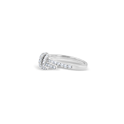 Lucchi Italy 18k White Gold with Diamond - Ring Style 46 (Size 14)