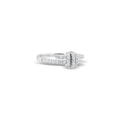 Lucchi Italy 18k White Gold with Diamond - Ring Style 46 (Size 14)