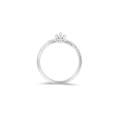 Lucchi Italy 18k White Gold with Diamond - Ring Style 46 (Size 14)