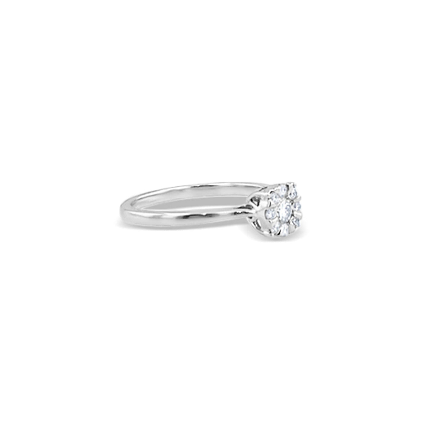 Lucchi Italy 18k White Gold with Diamond - Ring Style 33 (Size 14)