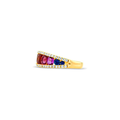 Lucchi Italy 18k Yellow Gold with Diamond - Ring Style 45 (Size 13)