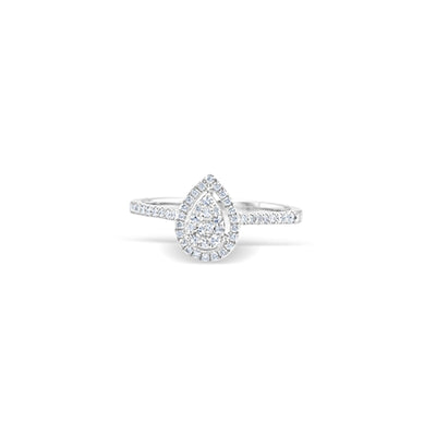 Lucchi Italy 18k White Gold with Diamond - Ring Style 49 (Size 14)