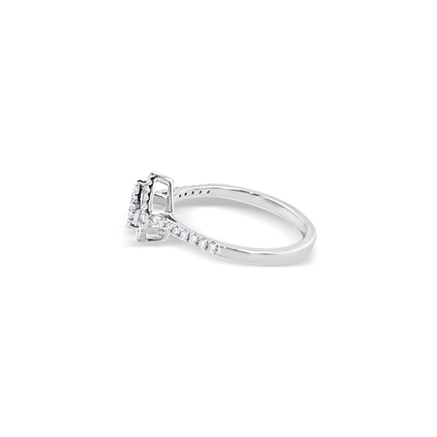 Lucchi Italy 18k White Gold with Diamond - Ring Style 49 (Size 14)