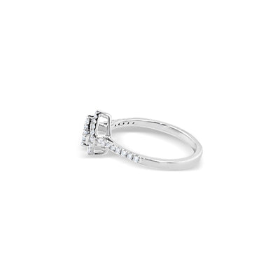 Lucchi Italy 18k White Gold with Diamond - Ring Style 49 (Size 14)