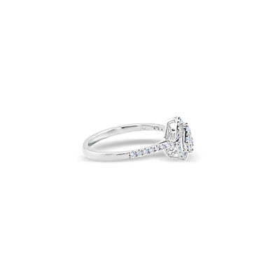 Lucchi Italy 18k White Gold with Diamond - Ring Style 49 (Size 14)