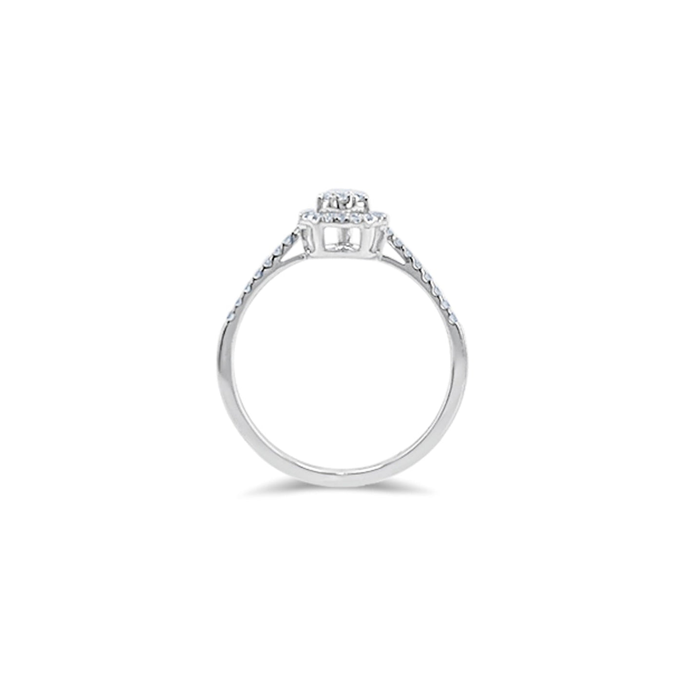 Lucchi Italy 18k White Gold with Diamond - Ring Style 49 (Size 14)