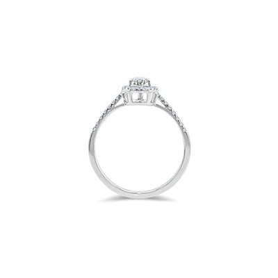 Lucchi Italy 18k White Gold with Diamond - Ring Style 49 (Size 14)