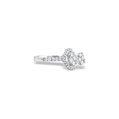 Lucchi Italy 18k White Gold with Diamond - Ring Style 34 (Size 15)