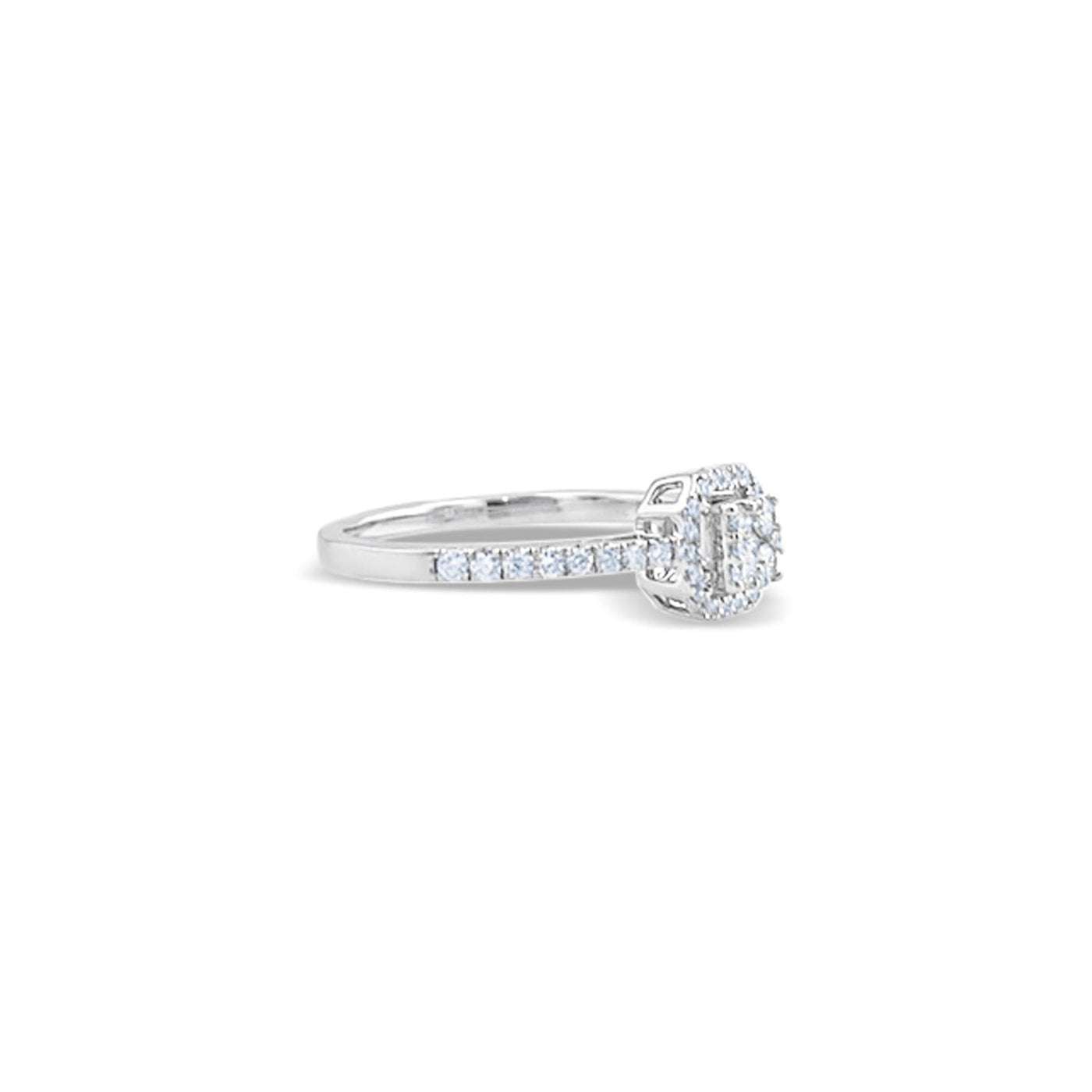 Lucchi Italy 18k White Gold with Diamond - Ring Style 48 (Size 14)