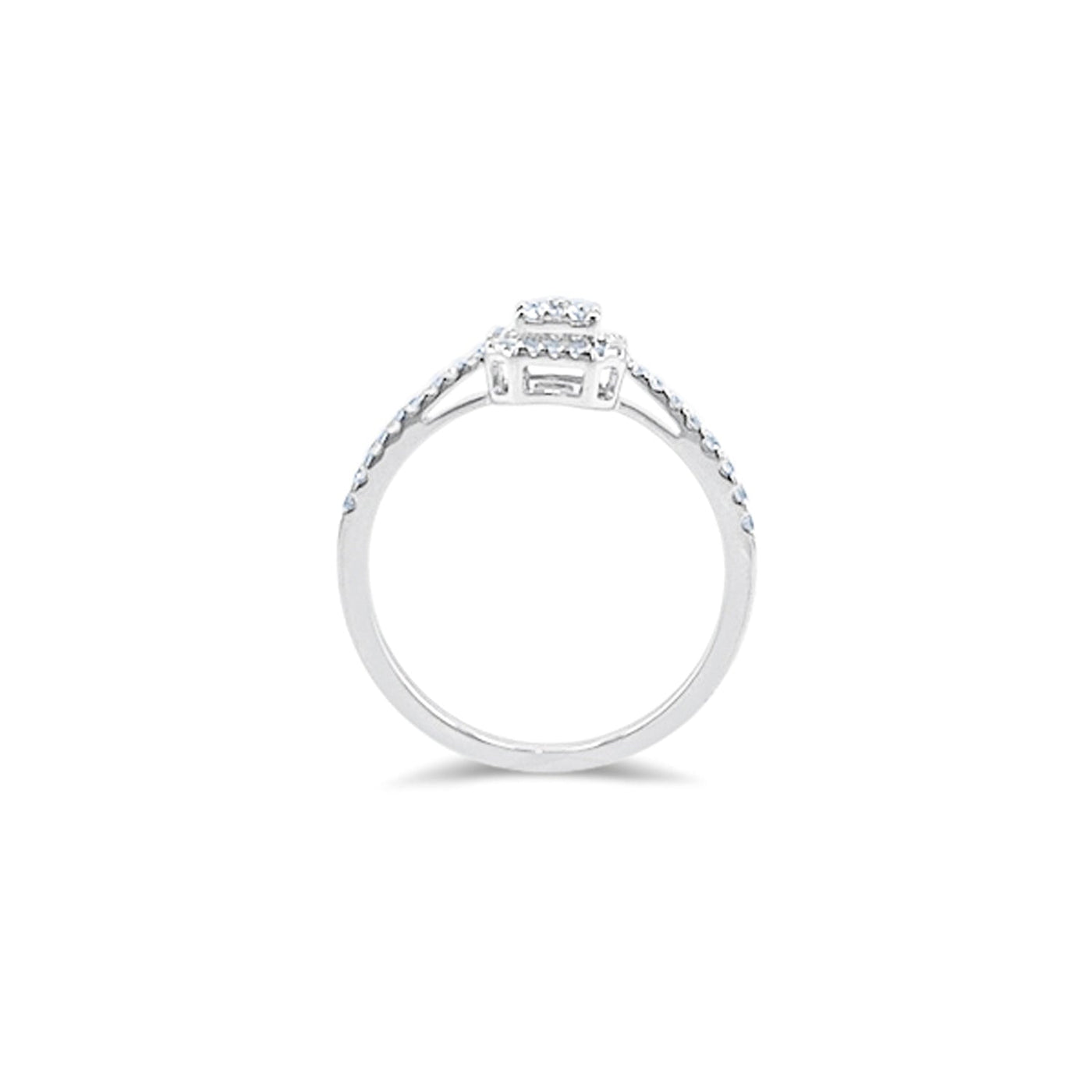 Lucchi Italy 18k White Gold with Diamond - Ring Style 48 (Size 14)