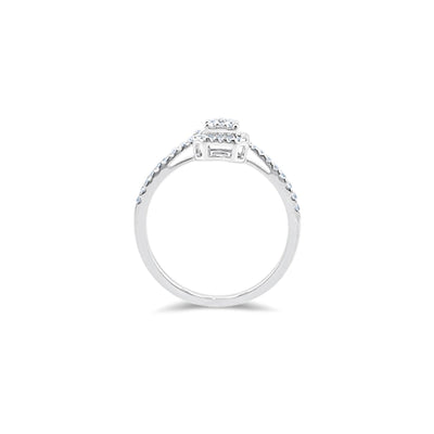 Lucchi Italy 18k White Gold with Diamond - Ring Style 48 (Size 14)