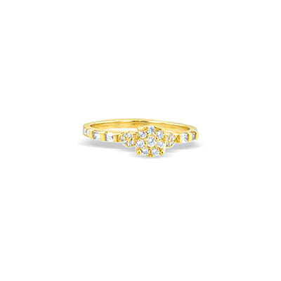 Lucchi Italy 18k White & Yellow Gold with Diamond - Ring Style 57 (Size 14)