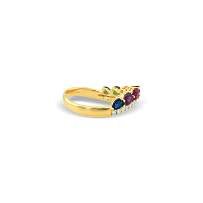 Lucchi Italy 18k White and Yellow Gold with Diamond - Ring Style 40 (Size 13)