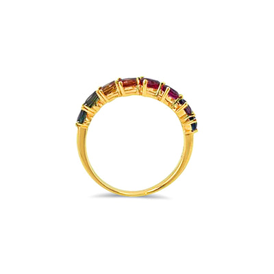 Lucchi Italy 18k White and Yellow Gold with Diamond - Ring Style 40 (Size 13)