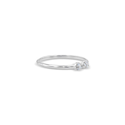 Lucchi Italy 18k White Gold with Diamond - Ring Style 44 (Size 14)