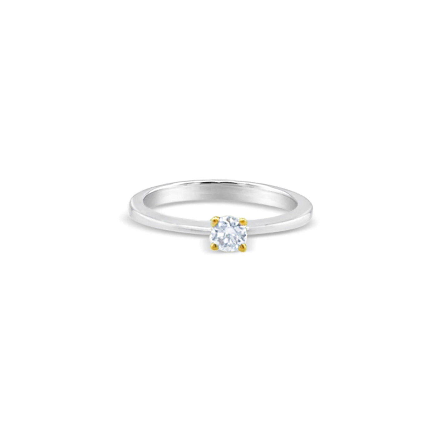 Lucchi Italy 18k White Gold with Diamond - Ring Style 42 (Size 13)