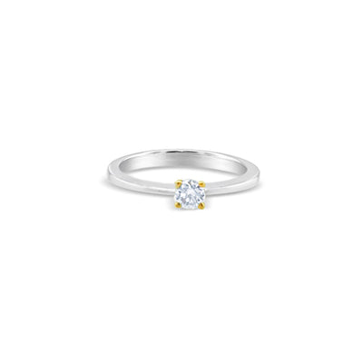 Lucchi Italy 18k White Gold with Diamond - Ring Style 42 (Size 13)