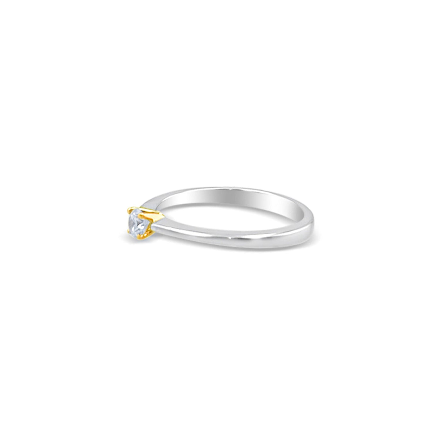 Lucchi Italy 18k White Gold with Diamond - Ring Style 42 (Size 13)