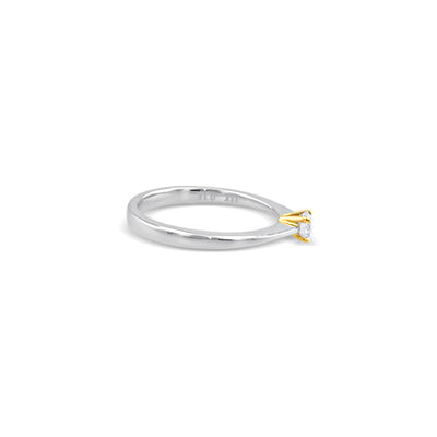 Lucchi Italy 18k White Gold with Diamond - Ring Style 42 (Size 13)