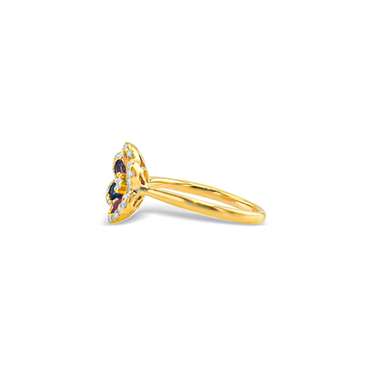 Lucchi Italy 18k White and Yellow Gold with Diamond - Ring Style 30 (Size 13)