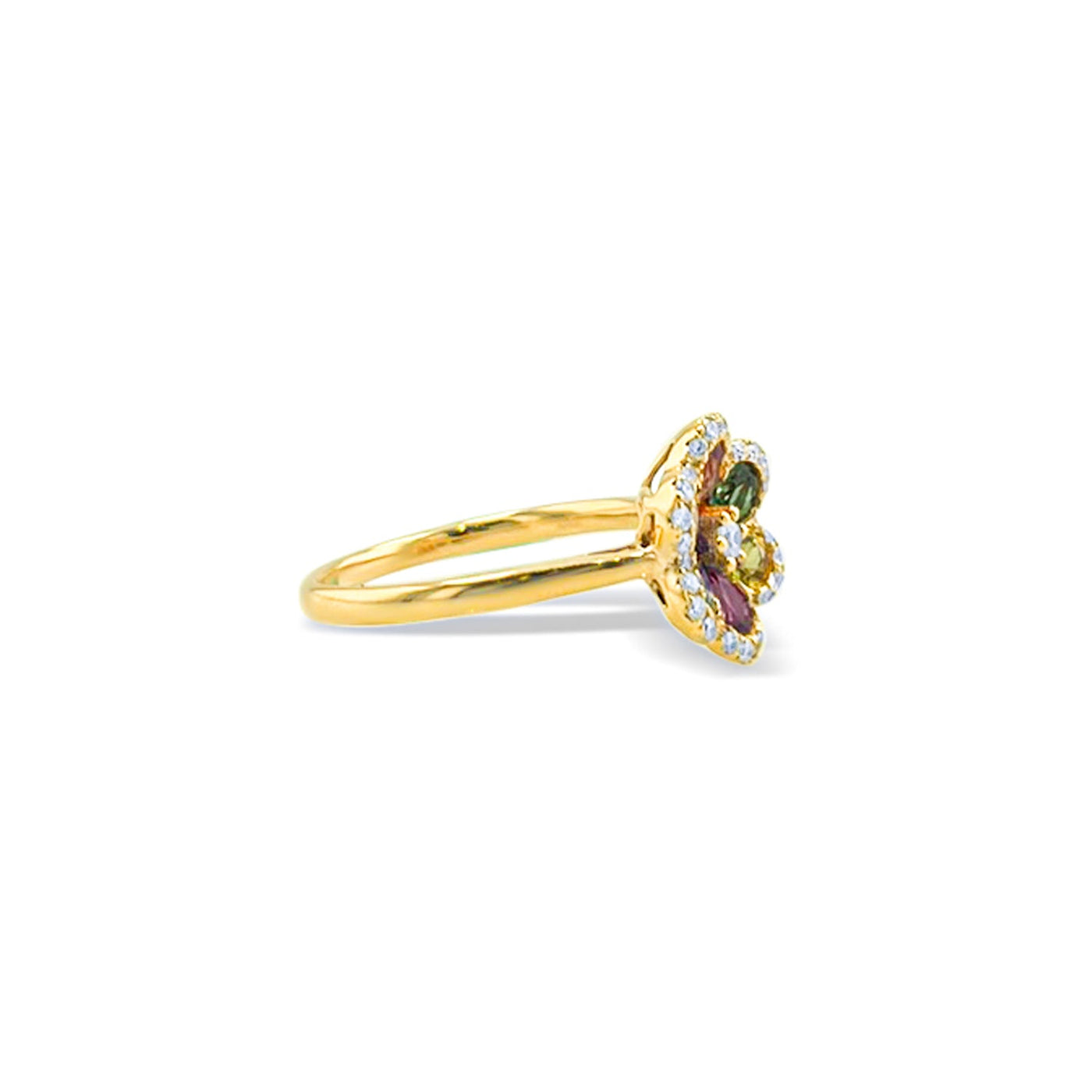 Lucchi Italy 18k White and Yellow Gold with Diamond - Ring Style 30 (Size 13)