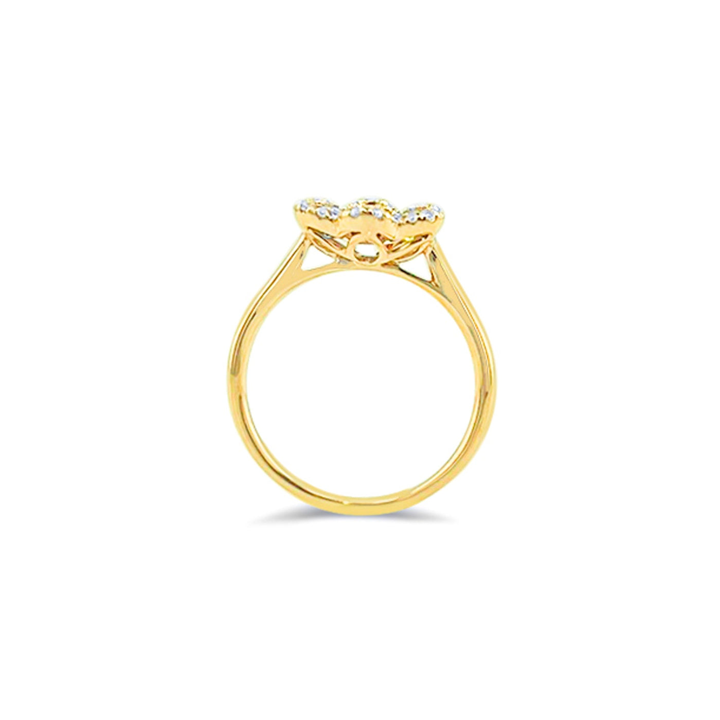 Lucchi Italy 18k White and Yellow Gold with Diamond - Ring Style 30 (Size 13)