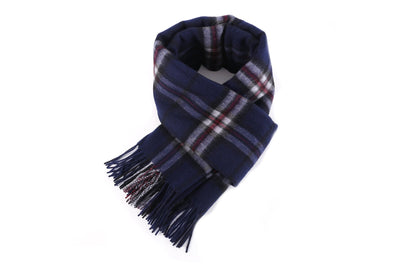 Lucchi Italy Thomson Navy Stole 100% Pure Lambswool