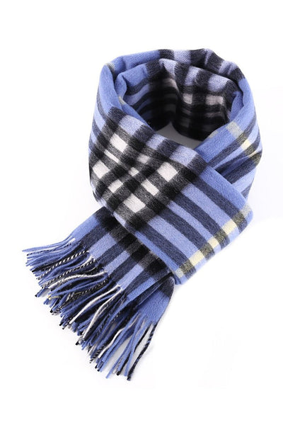 Lucchi Italy Cashmere Scarf DC Classic Blue Oversized Wrap