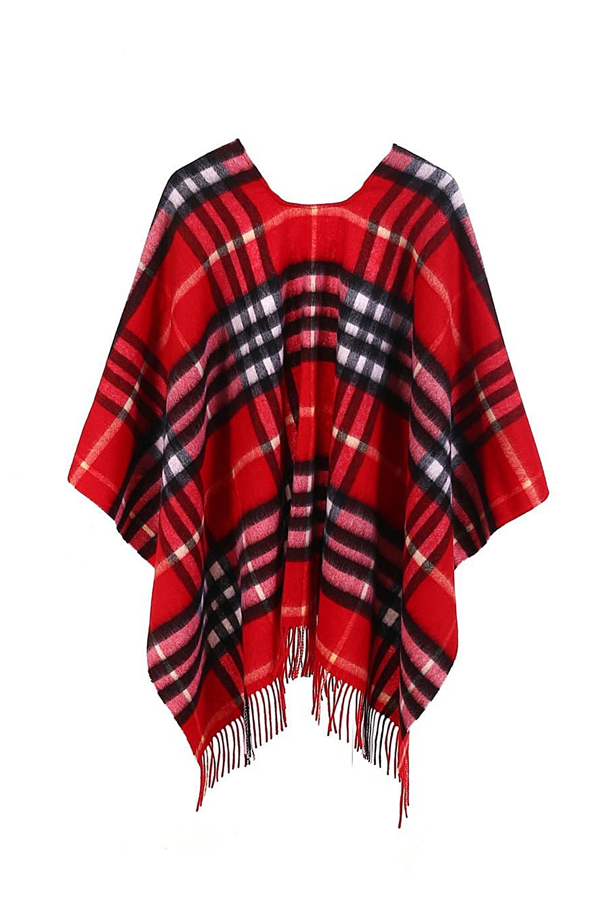 Lucchi Italy DC Classic Red Cape 100% Pure Cashmere