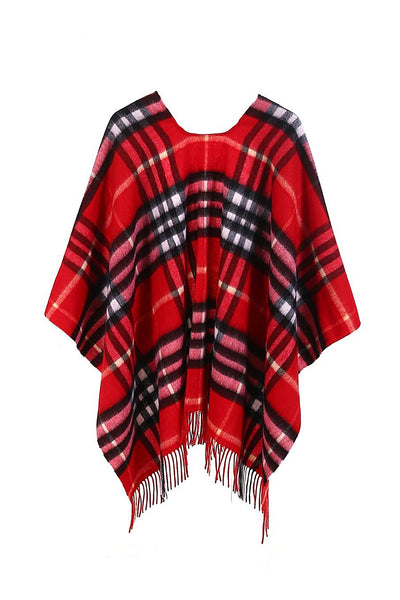 Lucchi Italy DC Classic Red Cape 100% Pure Cashmere