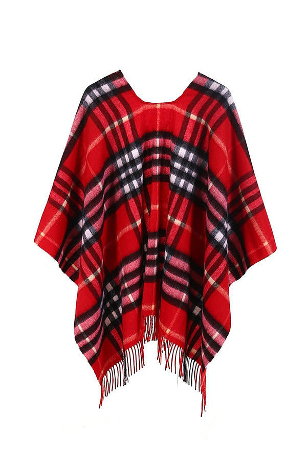 DC Classic Red Cape 100% Pure Cashmere