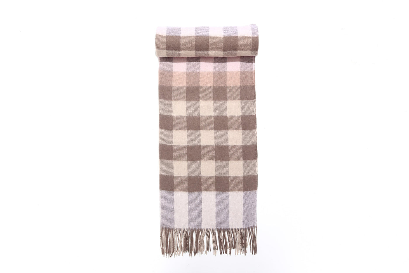Lucchi Italy Pink Check Cape 100% Pure Lambswool