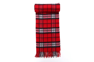 Lucchi Italy Cape Scottish Thomson Red Tartan Poncho 100% Pure Lambs wool