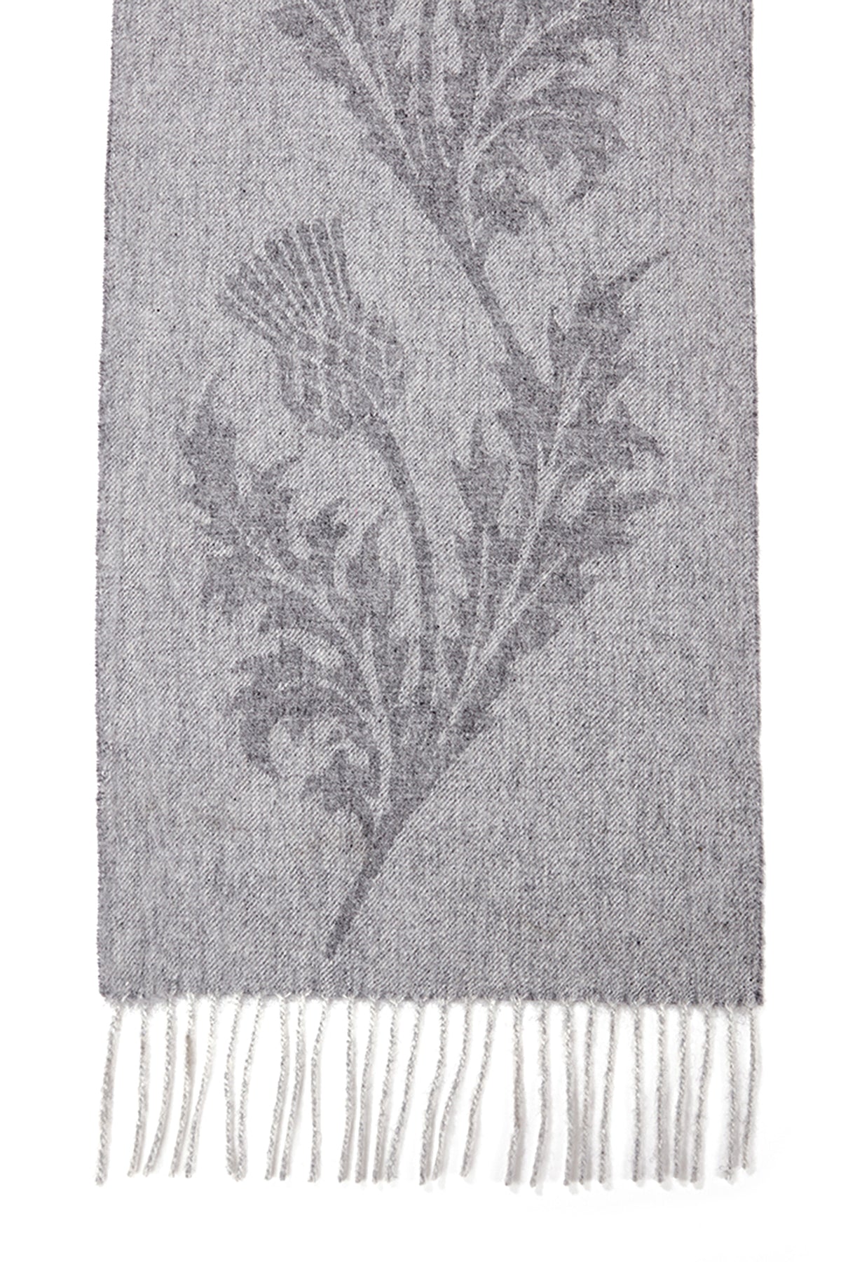 Lucchi Italy Scarf Single Thistle Grey 100% Pure Lambswool
