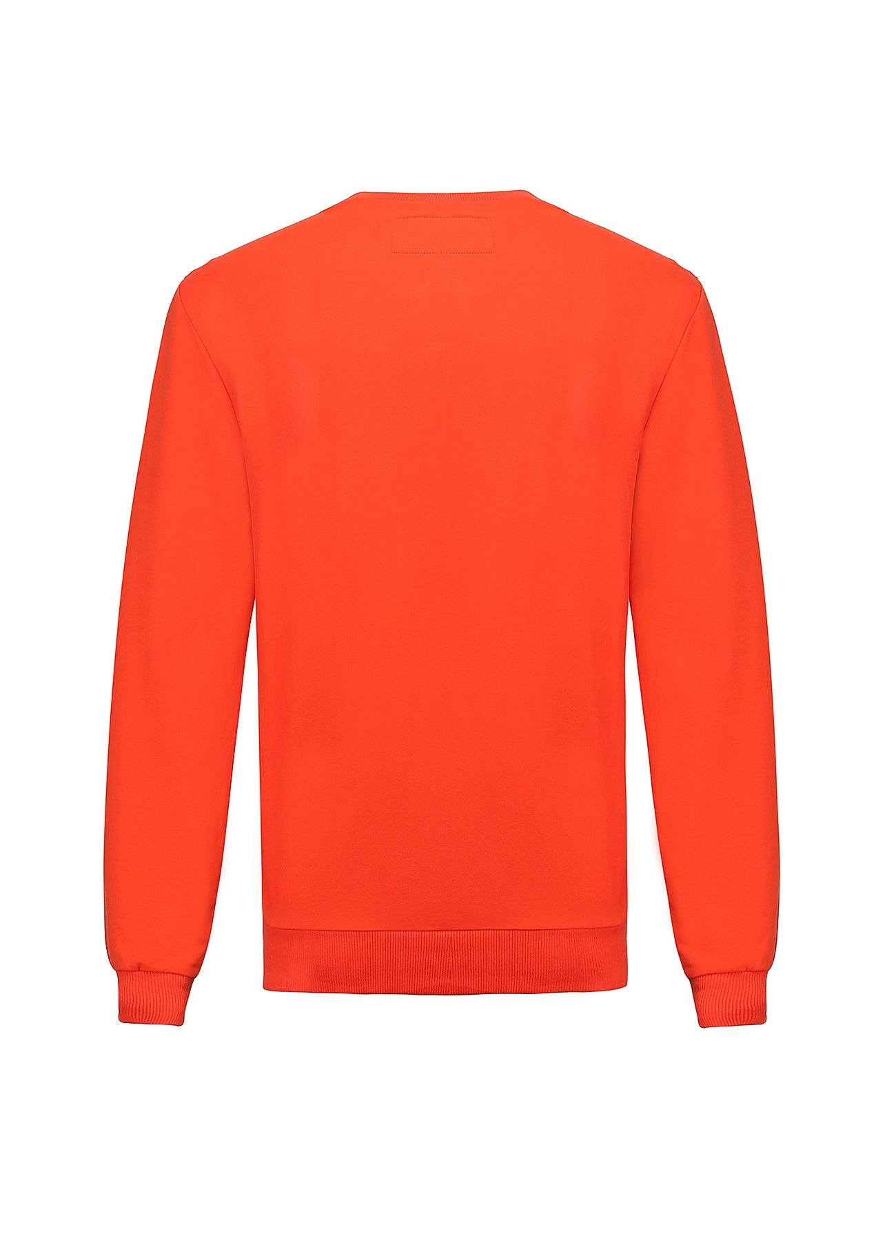 Lucchi Italy Embroidery Orange Cotton Sweatshirt With Big Logo