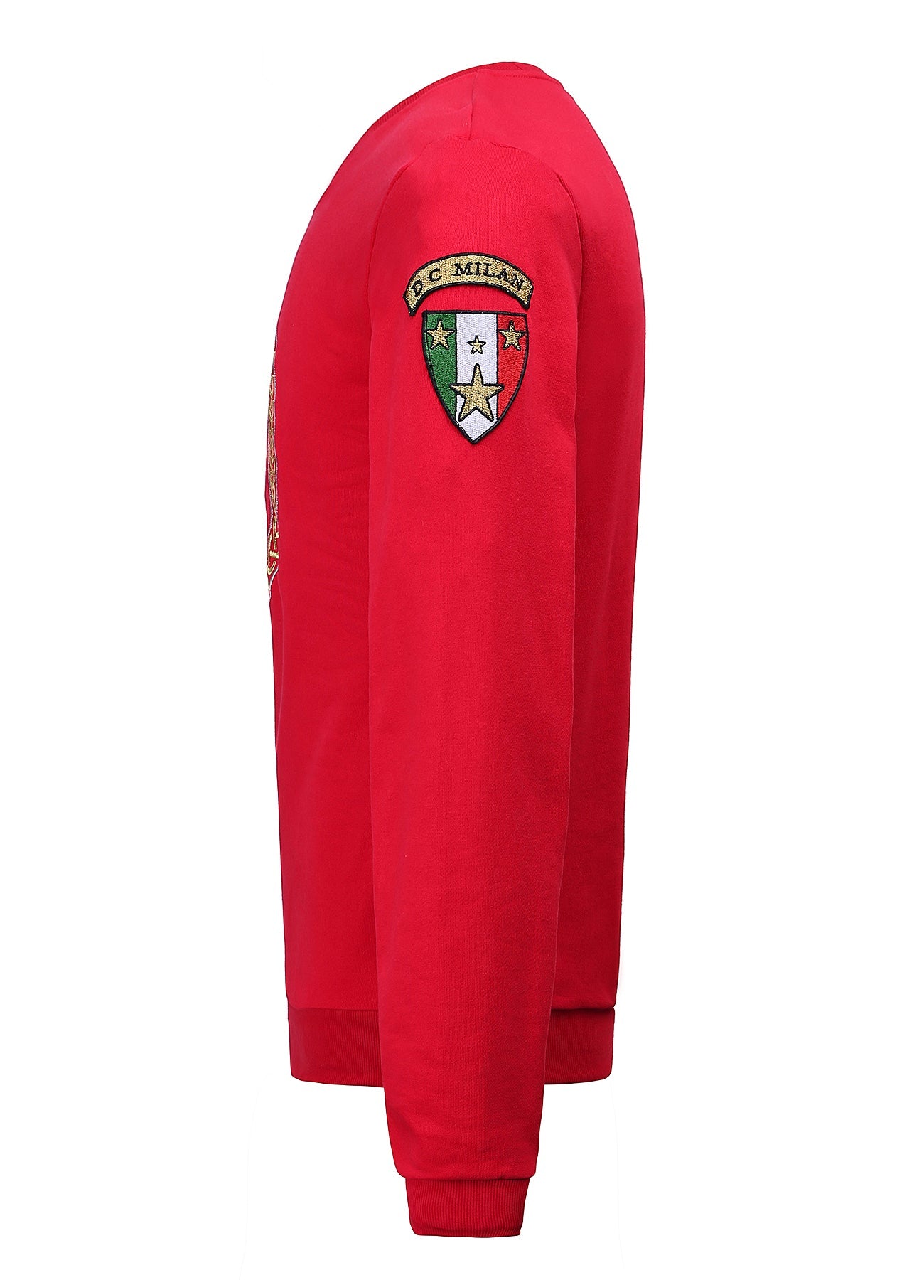 Lucchi Italy Embroidery Red Cotton Sweatshirt With Big Logo