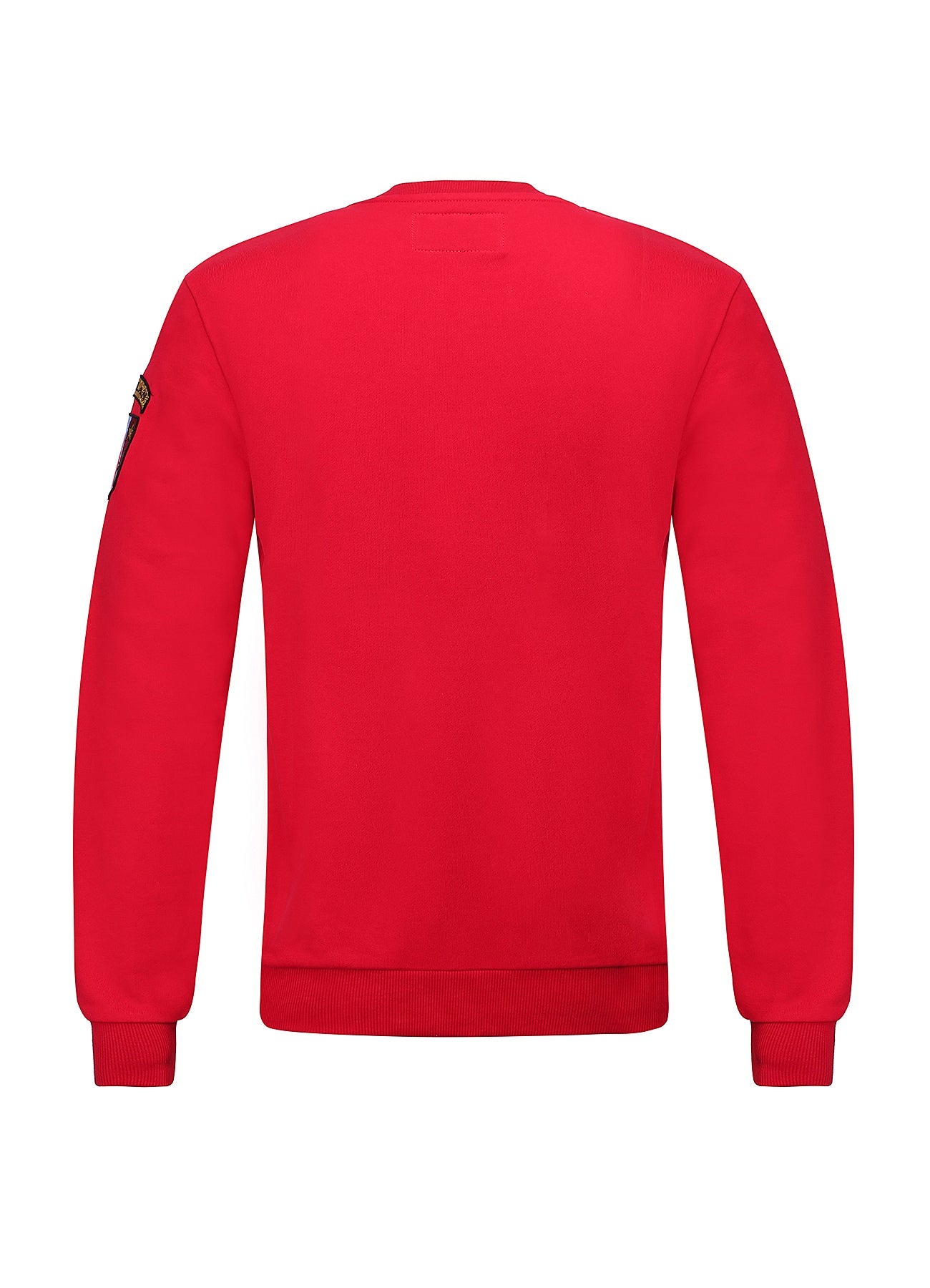 Lucchi Italy Embroidery Red Cotton Sweatshirt With Big Logo