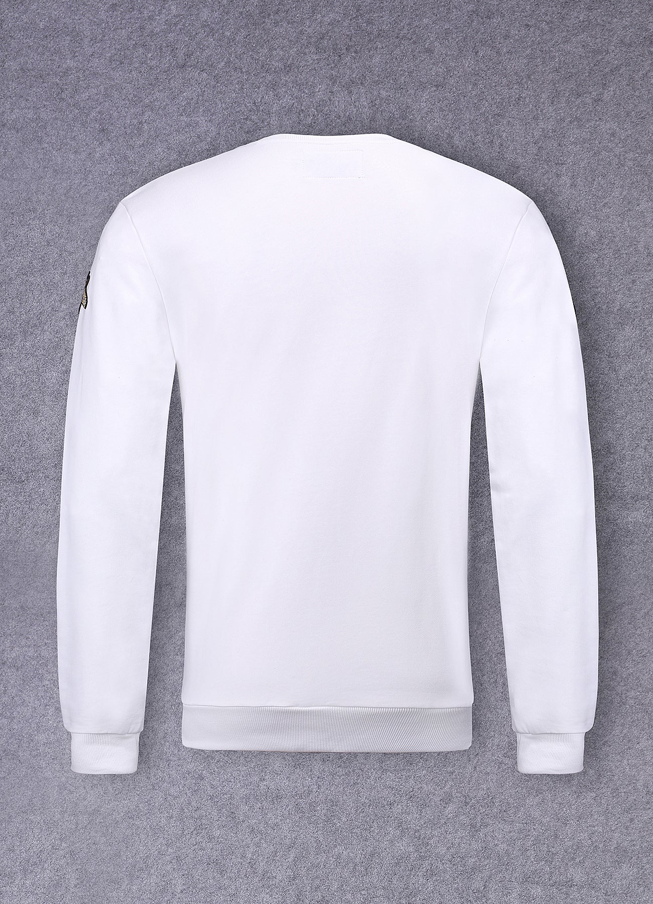 Lucchi Italy Embroidery White Cotton Sweatshirt With Big Logo