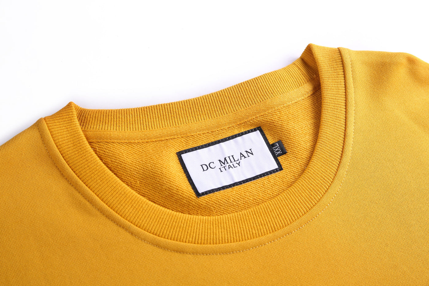 Lucchi Italy Embroidery Yellow Cotton Sweatshirt With Big Logo