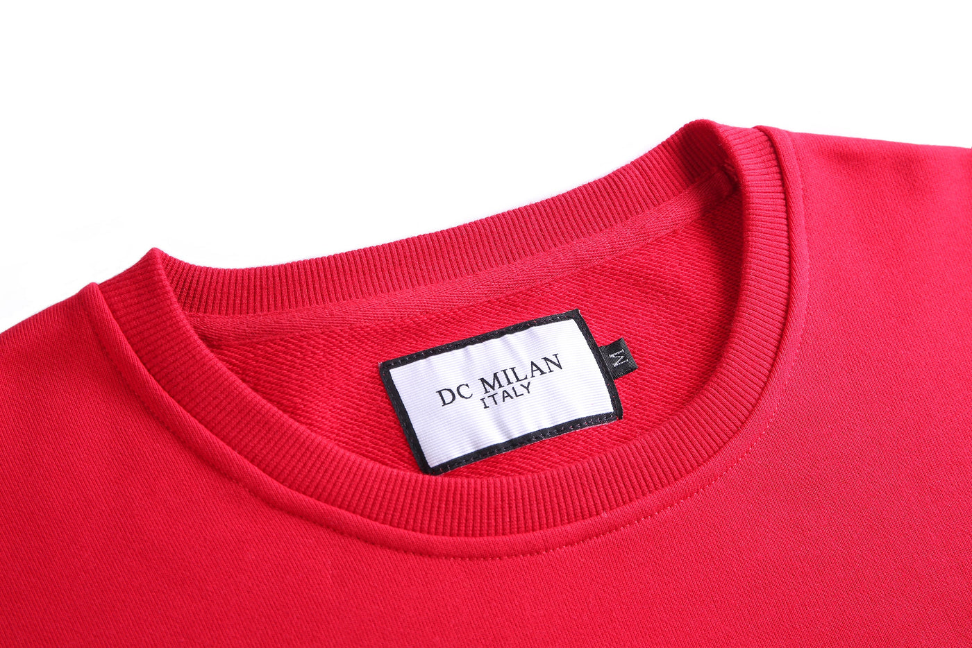 Lucchi Italy Embroidery Red Cotton Sweatshirt With Big Logo