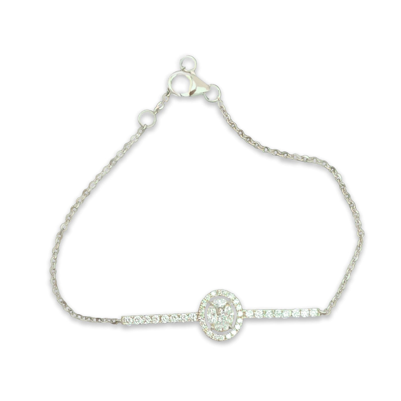 Lucchi Italy 18k White Gold with Diamonds - Bracelet Style 20