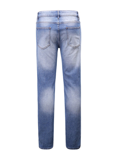 Lucchi Italy Light Blue Slim-Fit Jeans With 2 Logos