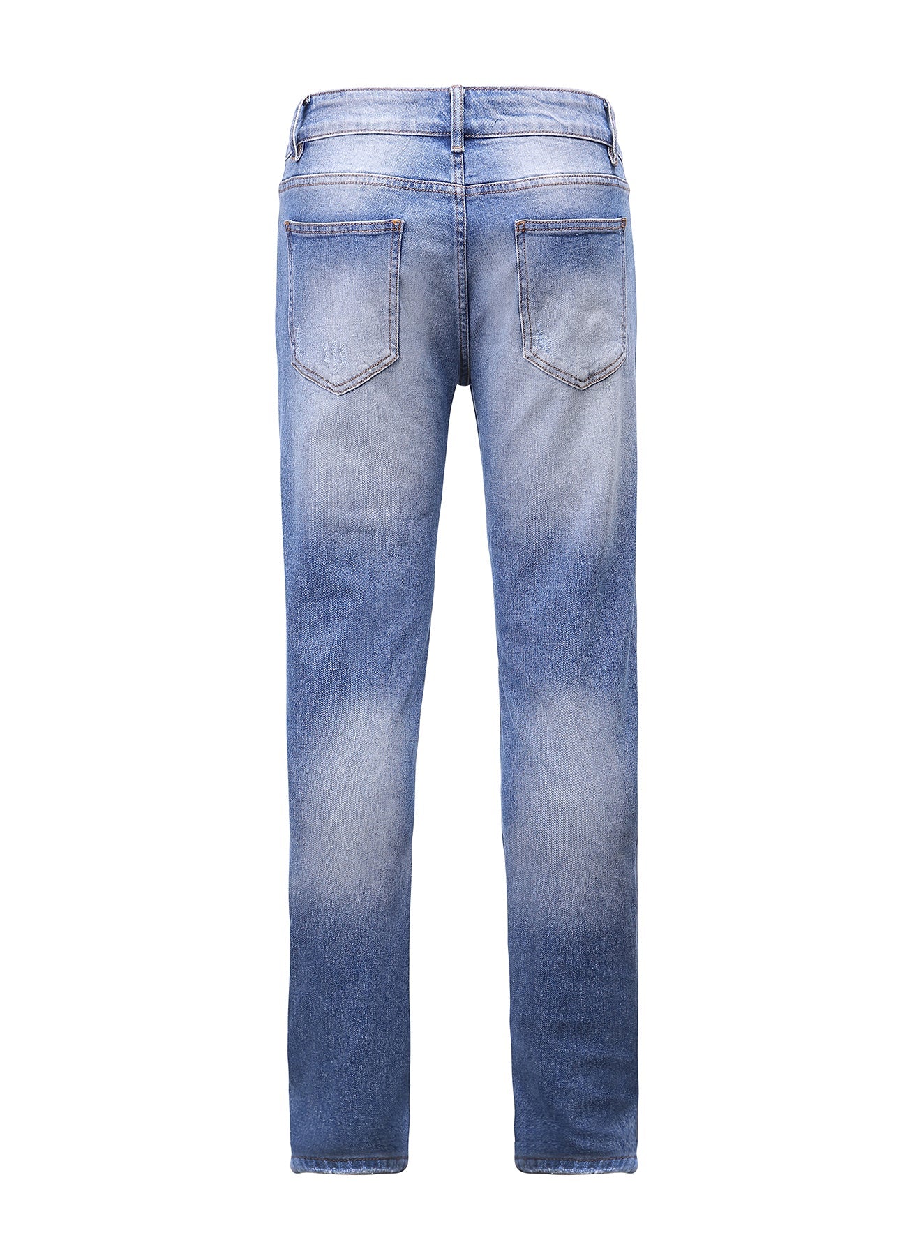 Lucchi Italy Light Blue Slim-Fit Jeans With 1 Logo
