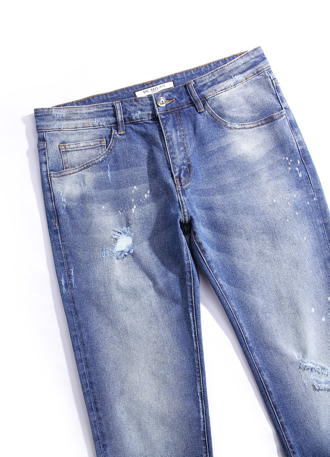 Lucchi Italy Light Blue Slim-Fit Jeans