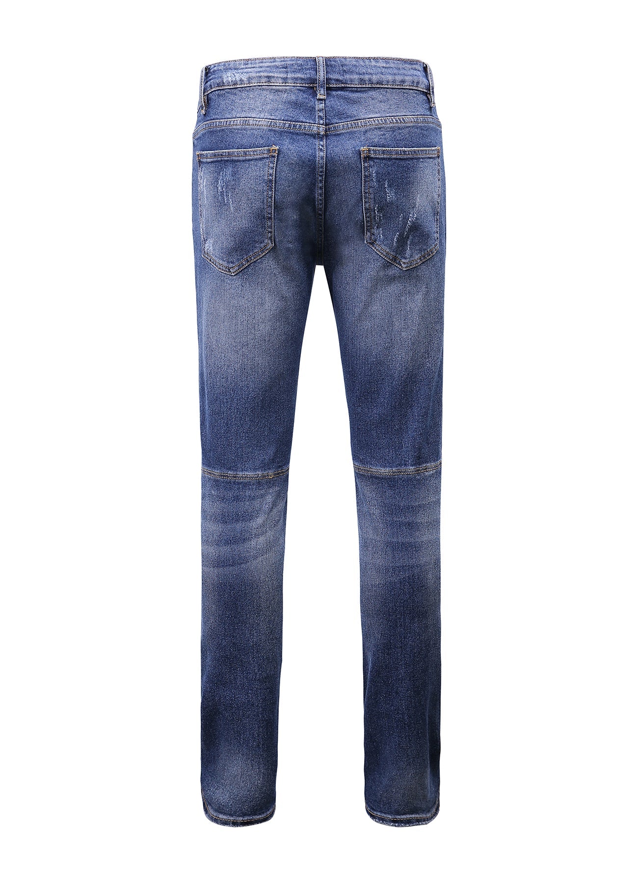 Lucchi Italy Medium Blue Slim-Fit Jeans With 4 Logos