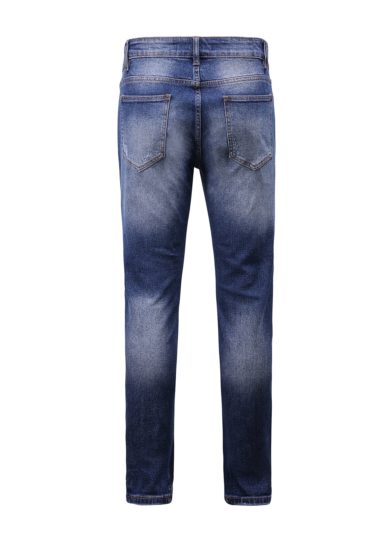 Lucchi Italy Medium Blue Slim-Fit Jeans With 2 Logos