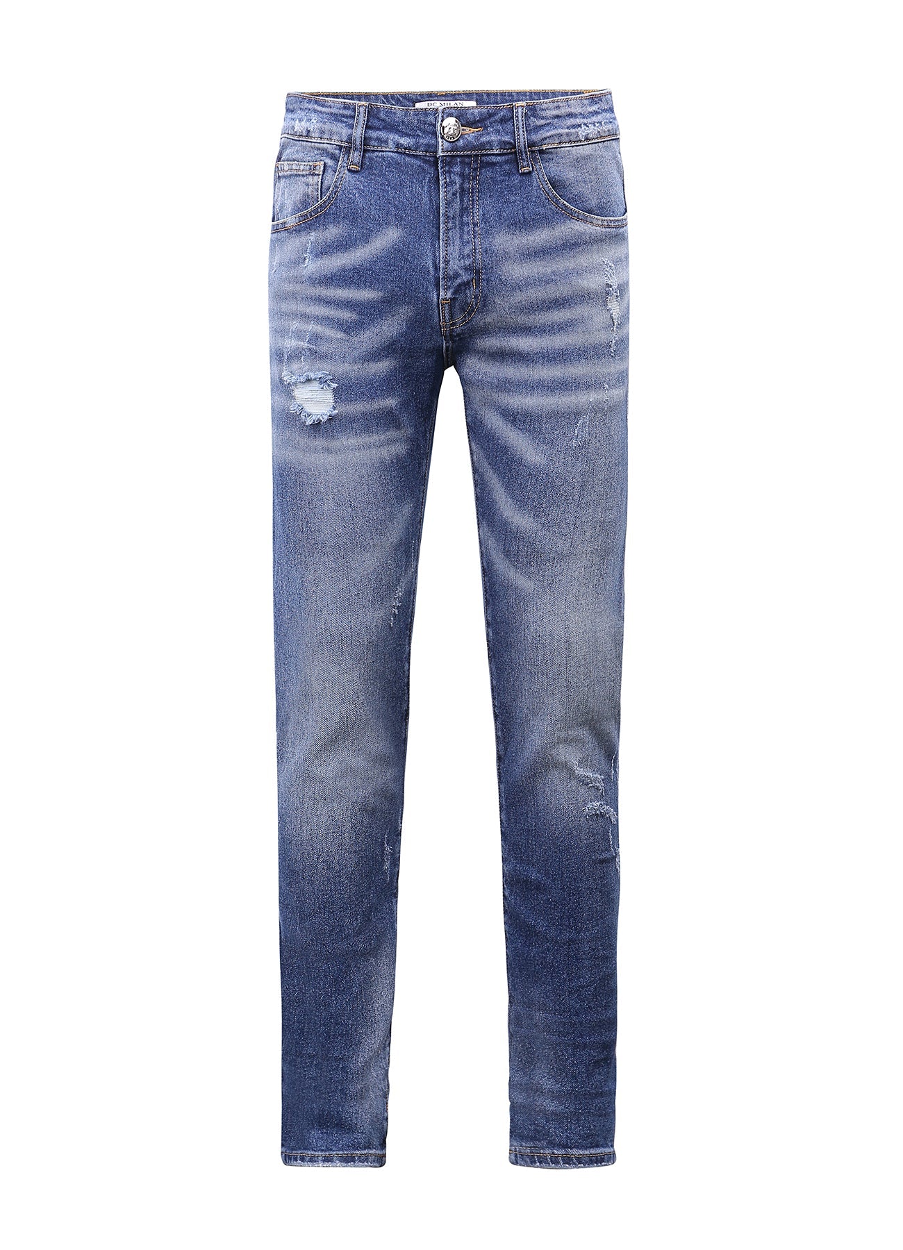 Lucchi Italy Medium Blue Slim-Fit Jeans
