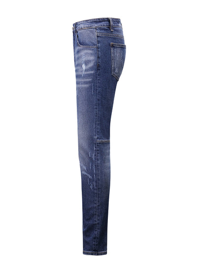 Lucchi Italy Medium Blue Slim-Fit Jeans
